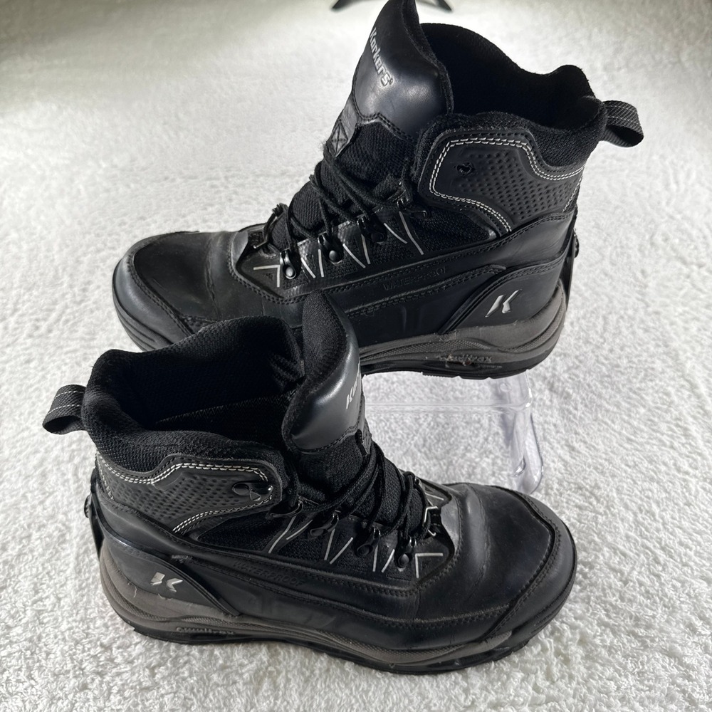 Korkers Waterproof Black‎ Men's Lace Up Boots Size 10 Swappable Soles Hiking